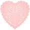 Heart Shaped Paper Lace Doilies for Weddings, Valentines Party (6 In, Pink, 200 Pack)
